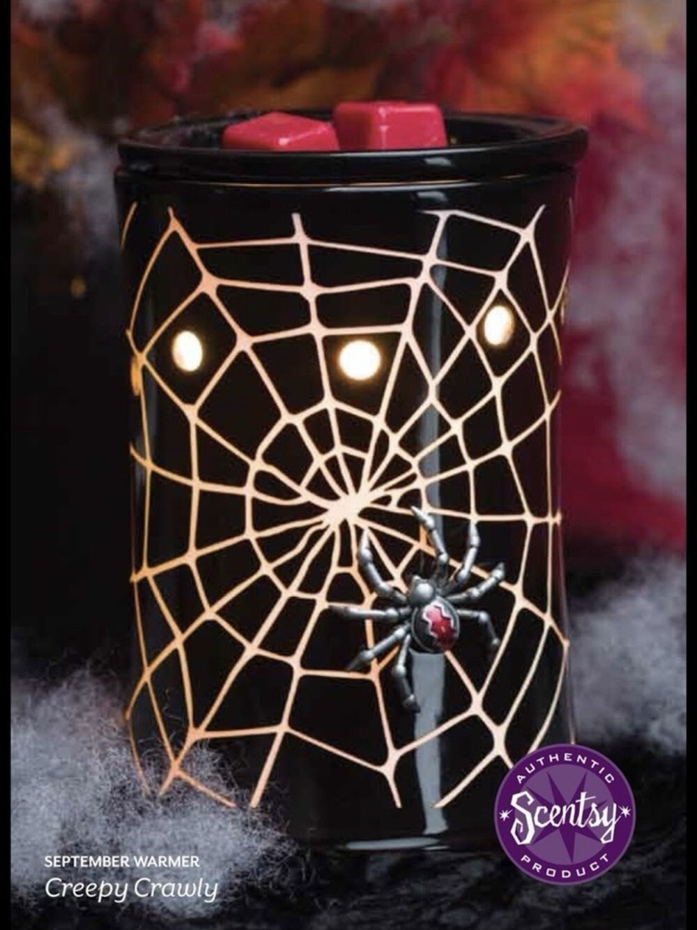 Scentsy Creepy Crawly wax warmer (retired) with wax bar 🕷️